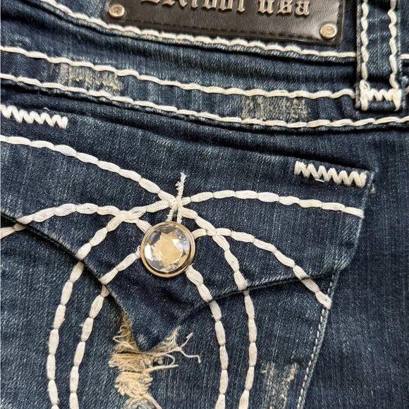 L.A. Idol Distressed Denim Skinny Jeans - Picture 3 of 5